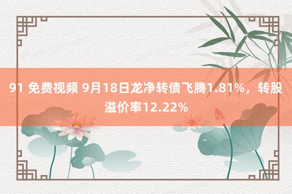 91 免费视频 9月18日龙净转债飞腾1.81%，转股溢价率12.22%