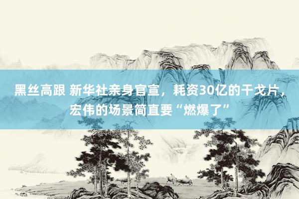 黑丝高跟 新华社亲身官宣，耗资30亿的干戈片，宏伟的场景简直要“燃爆了”