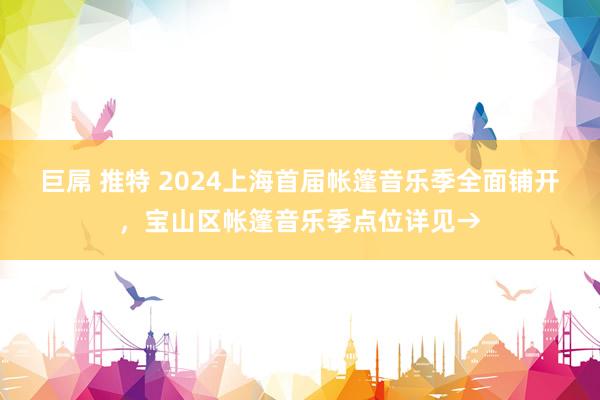 巨屌 推特 2024上海首届帐篷音乐季全面铺开，宝山区帐篷音乐季点位详见→