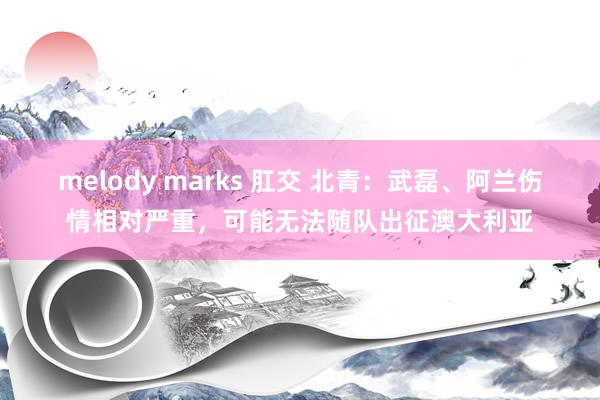 melody marks 肛交 北青：武磊、阿兰伤情相对严重，可能无法随队出征澳大利亚