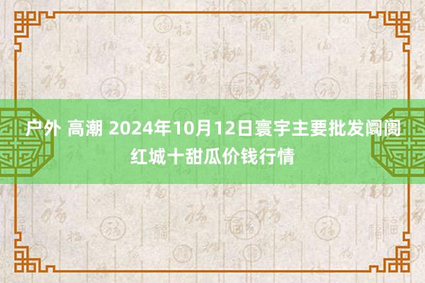 户外 高潮 2024年10月12日寰宇主要批发阛阓红城十甜瓜价钱行情