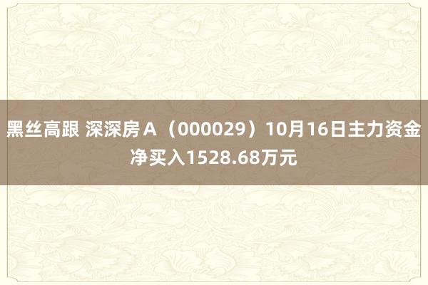 黑丝高跟 深深房Ａ（000029）10月16日主力资金净买入1528.68万元