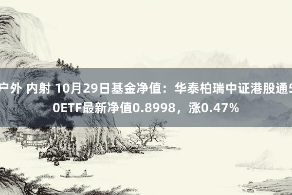 户外 内射 10月29日基金净值：华泰柏瑞中证港股通50ETF最新净值0.8998，涨0.47%