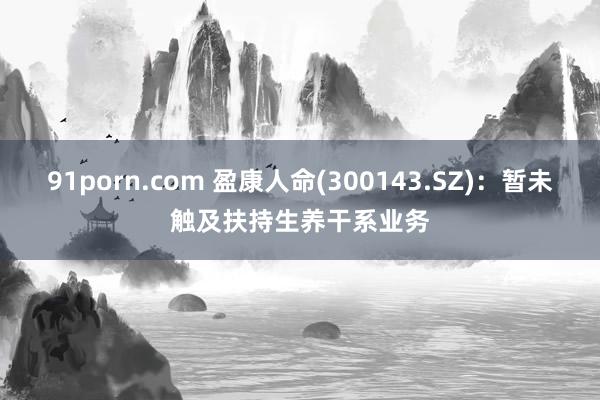 91porn.com 盈康人命(300143.SZ)：暂未触及扶持生养干系业务