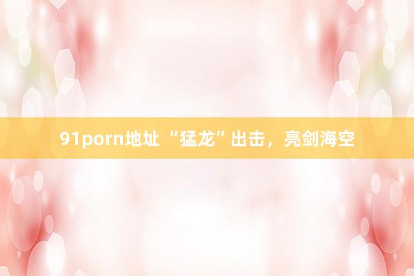 91porn地址 “猛龙”出击，亮剑海空