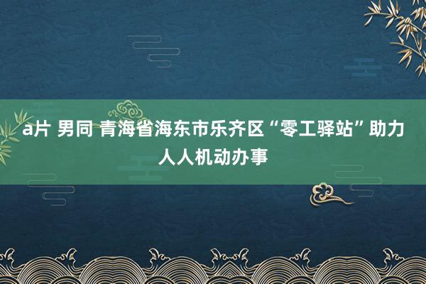 a片 男同 青海省海东市乐齐区“零工驿站”助力人人机动办事