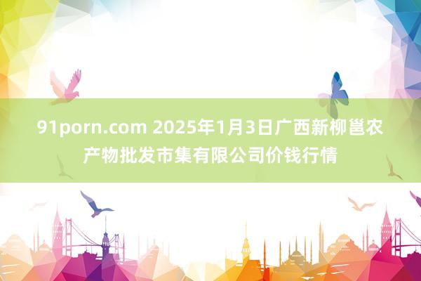 91porn.com 2025年1月3日广西新柳邕农产物批发市集有限公司价钱行情