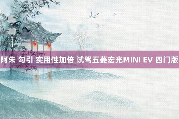 阿朱 勾引 实用性加倍 试驾五菱宏光MINI EV 四门版