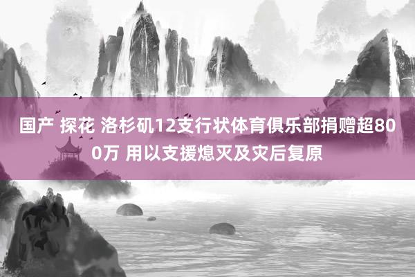 国产 探花 洛杉矶12支行状体育俱乐部捐赠超800万 用以支援熄灭及灾后复原