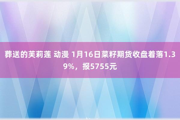 葬送的芙莉莲 动漫 1月16日菜籽期货收盘着落1.39%，报5755元